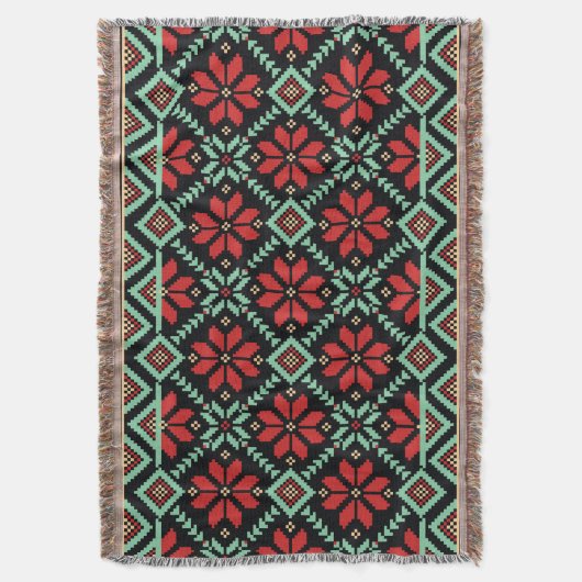 Couverture Ukrainien folk sans couture motif Throw Blanket (devant Vertical)