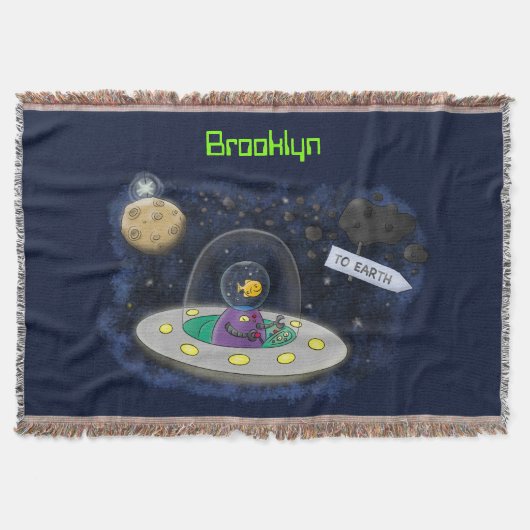 Couverture Un joli poisson heureux dans l'espace dessin animé (Devant)