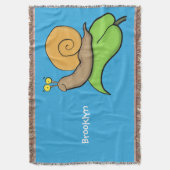 Couverture Un mignon escargot heureux sur une illustration d' (devant Vertical)