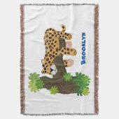 Couverture Un mignon léopard dormant dans un arbre dessin ani (devant Vertical)