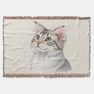 Couverture Une aquarelle American Curl, chat