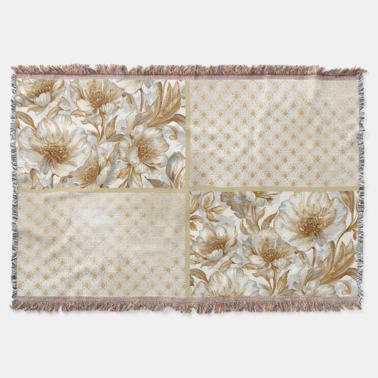Couverture Une belle combinaison de fleurs, art de points dor (Devant)