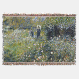 Couverture Une femme avec un parasol dans un jardin par Augus