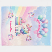 Couverture Unicorn personnalisée pour la 3e fille  (Devant (Horizontal))