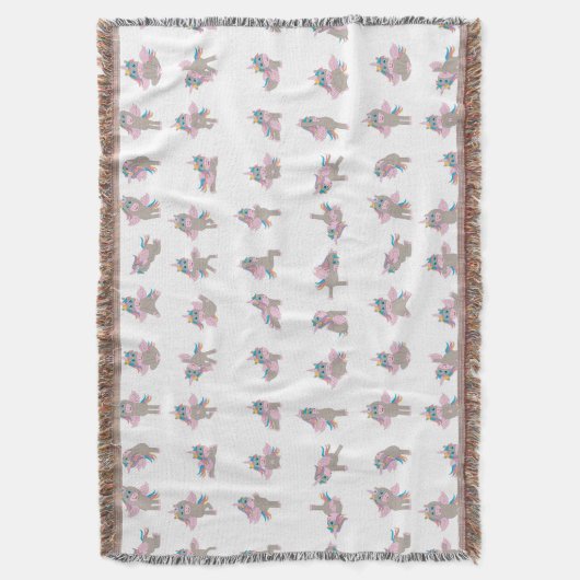 Couverture Unicorn Yoga Poses Design Motif (devant Vertical)