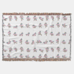 Couverture Unicorn Yoga Poses Design Motif