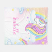 Couverture Unicorne personnalisée pour cadeaux de  (Devant (Horizontal))