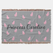 Couverture Unicorne rose invisible sur gris (Devant)