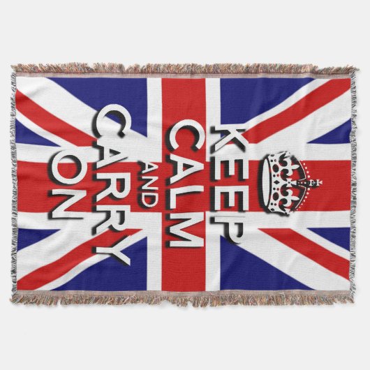 Couverture Union Jack gardez votre calme et continuez (Devant)