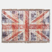 Couverture Union Jack grunge sur le bois rustique (Devant)