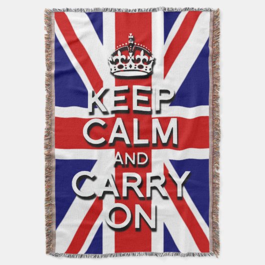 Couverture Union Jack restez calme et continuez (devant Vertical)