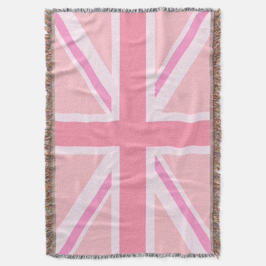 Couverture Union Jack rose/Drapeau (devant Vertical)