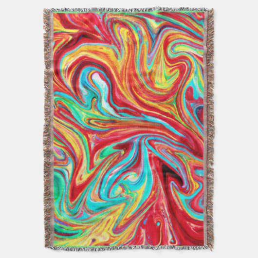 Couverture Unique Couleurs Lumineuses Peinture Motif. Command (devant Vertical)