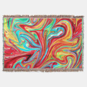 Couverture Unique Couleurs Lumineuses Peinture Motif. Command (Devant)