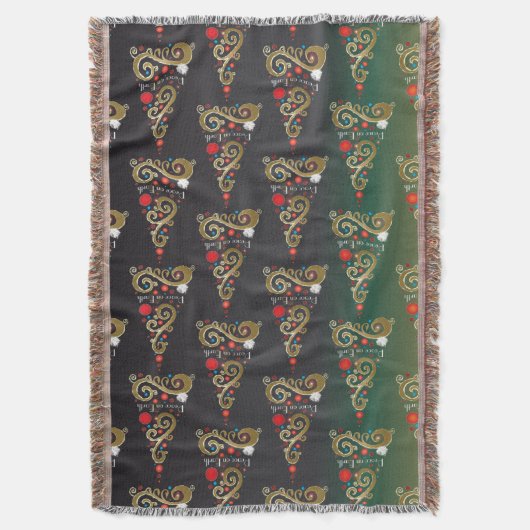 Couverture Vacances matte vert or motif de Noël (devant Vertical)