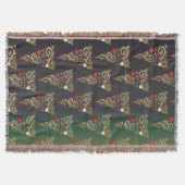 Couverture Vacances matte vert or motif de Noël (Devant)