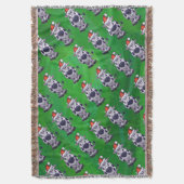 Couverture Vache Noël sur vert (devant Vertical)