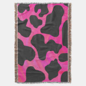 Couverture Vache rose chaud et noir (devant Vertical)
