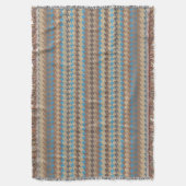 Couverture Vagues bleues avec Motif Brown et beige (devant Vertical)