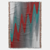 Couverture vagues turquoises de gris bordeaux (devant Vertical)