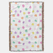 Couverture Valentines Day Candy Hearts Motif Round Coussin (devant Vertical)