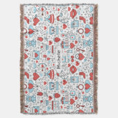 Couverture Valentine's Day Icons personnalisation nom jeter c (devant Vertical)