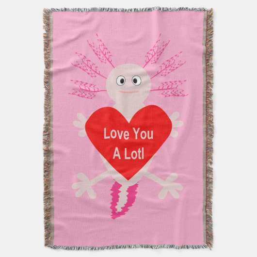 Couverture Valentines Jour Amour Coeur Axolotl (devant Vertical)