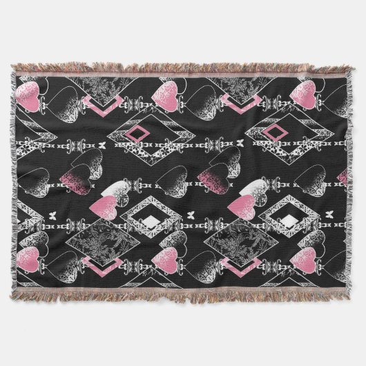 Couverture Valentines sans coutures Amour Jour Noir Coeurs mo (Devant)