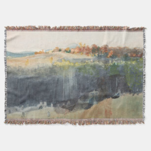 Couverture Vallée et colline Winslow Homer Aquarelle automne