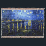 Couverture Van Gogh - Nuit étoilée sur le Rhône<br><div class="desc">Vincent van Gogh peindre,  Starry Night au-dessus du Rhône,  jeter une couverture.</div>