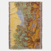 Couverture Van Gogh Olive Trees Soleil Jaune Ciel (devant Vertical)