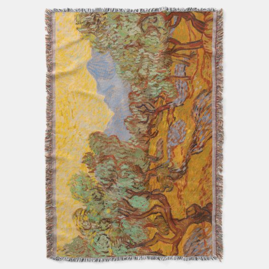 Couverture Van Gogh Olive Trees Soleil Jaune Ciel (devant Vertical)