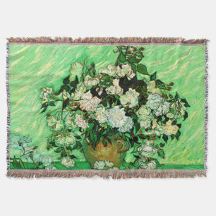 Couverture Van Gogh - Roses blanches, célèbre peinture,