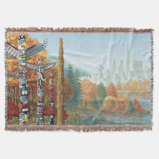 Couverture Vancouver Art Thon Blanket Vancouver Totem Blanke (Devant)