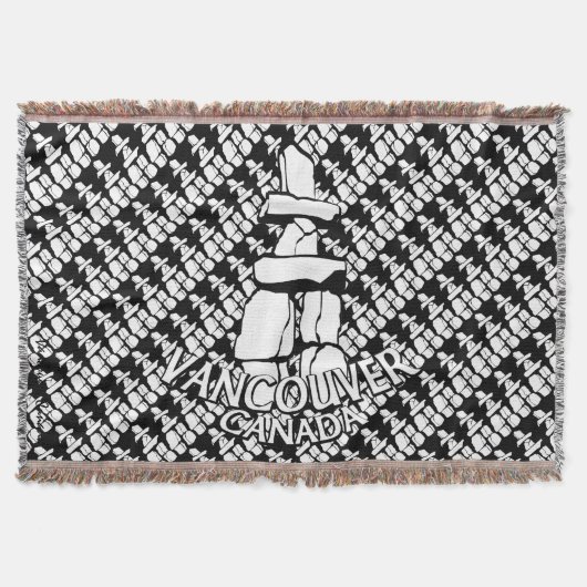 Couverture Vancouver Blanket Vancouver Inukshuk Souvenir Cade (Devant)