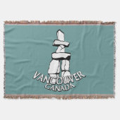 Couverture Vancouver Blanket Vancouver Inukshuk Souvenir Cade (Devant)