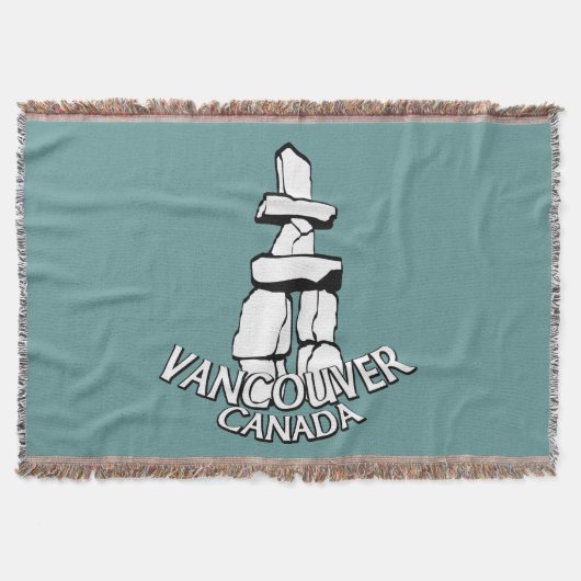 Couverture Vancouver Blanket Vancouver Inukshuk Souvenir Cade (Devant)