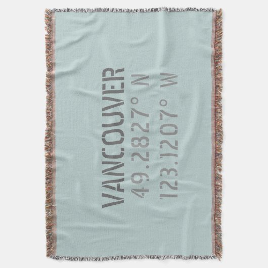 Couverture Vancouver Latitude Longitude Jauge Blanche (devant Vertical)