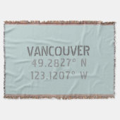 Couverture Vancouver Latitude Longitude Jauge Blanche (Devant)