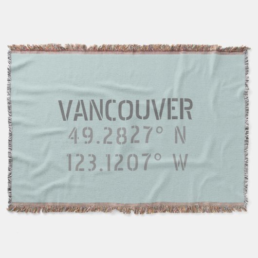 Couverture Vancouver Latitude Longitude Jauge Blanche (Devant)