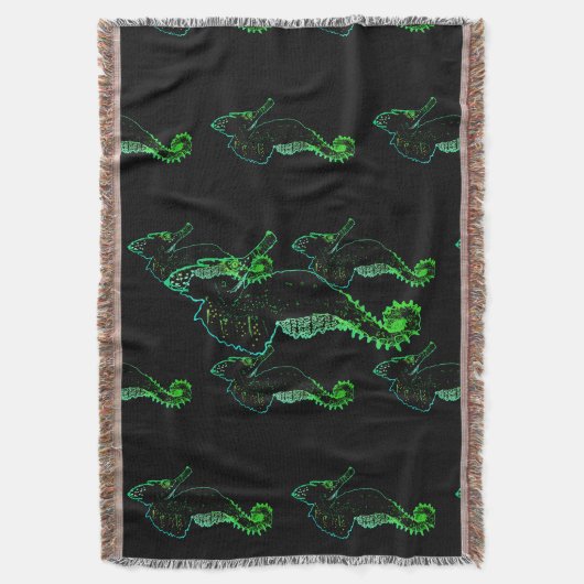 Couverture Vecteur d'art Vector Sea Horse Lancer Blanket (devant Vertical)