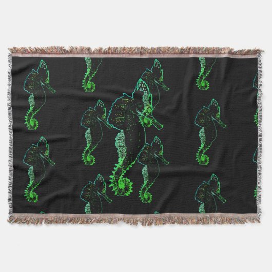 Couverture Vecteur d'art Vector Sea Horse Lancer Blanket (Devant)