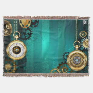 Couverture Veille bijoux Steampunk sur un Arrière - plan vert