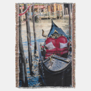 Couverture Venice Italie Ornate Gondola dans Canal