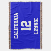 Couverture Ventilateur d'équipe sportive Customisé Moyen Bleu (devant Vertical)