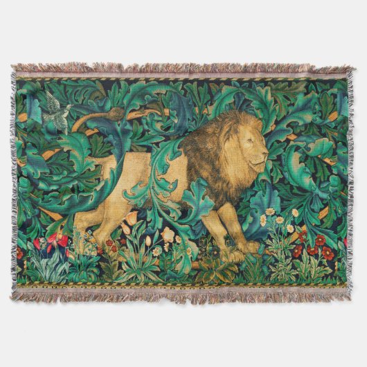 Couverture VERDURE, ANIMAUX FORESTIERS LION Floral (Devant)