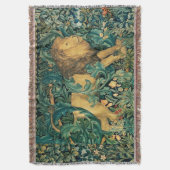 Couverture VERDURE, ANIMAUX FORESTIERS LION Floral (devant Vertical)