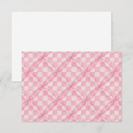 COUVERTURE VÉRIFICATION ROSE 3.5x5 Carte plate / H (Devant / Derrière)