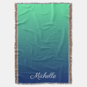 Couverture Vert et bleu foncé personnalisé