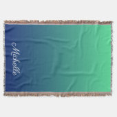 Couverture Vert et bleu foncé personnalisé (Devant)